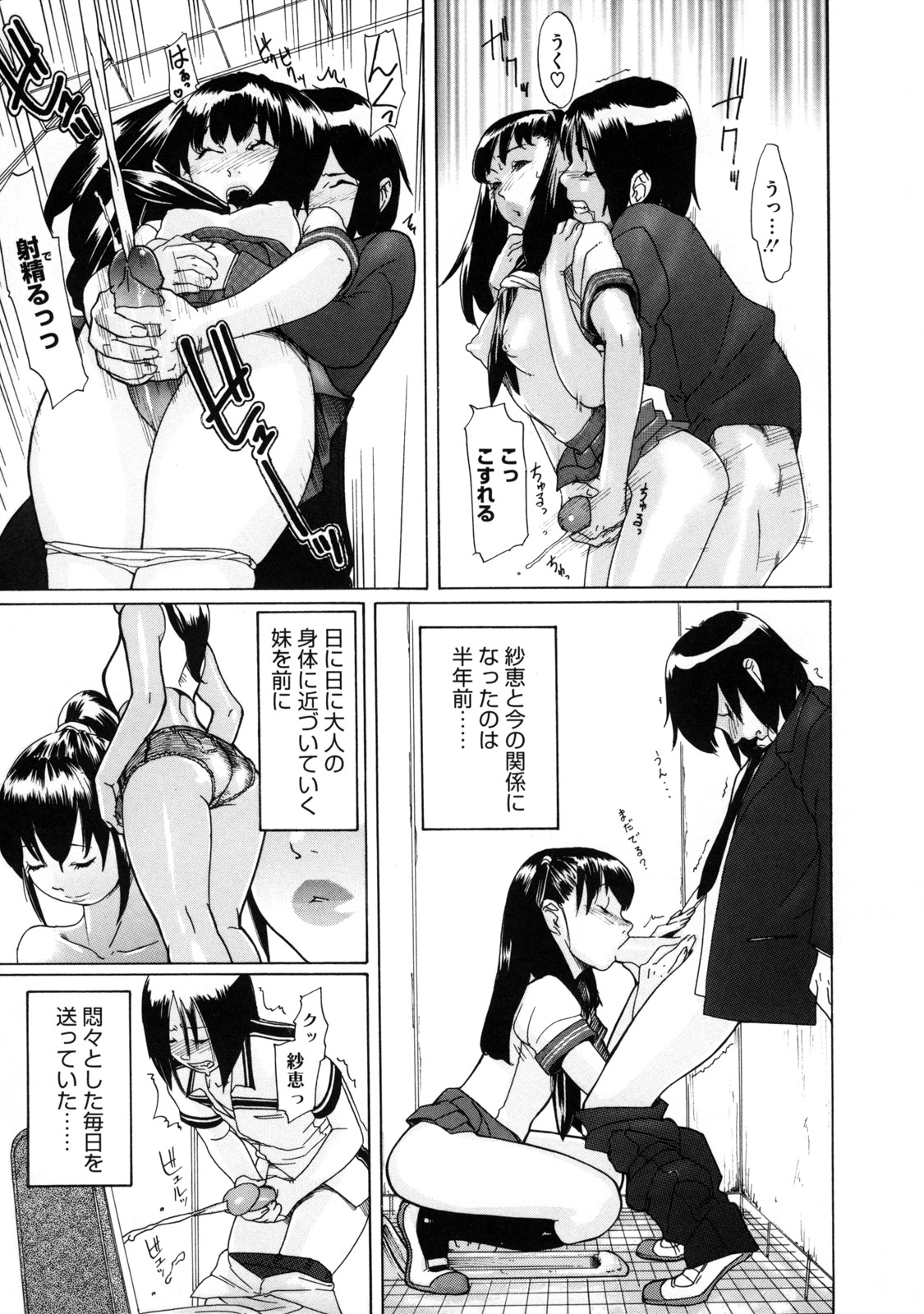 【エロ漫画】【エロ漫画】お兄ちゃんのちんちんをご奉仕フェラする妹…出勤前におねだりするも遅刻ギリギリだったので学校のトイレでこっそりいちゃラブ近親相姦セックスしちゃう【小柳ロイヤル：Sokan's diary】