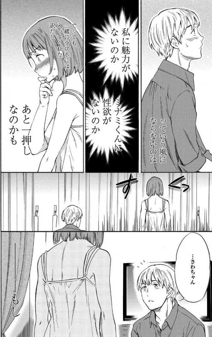 【エロ漫画】【エロ漫画】デート5回目でエッチしたい彼女が頑張ってラブホに誘って色気もなく下着姿になったら止まらなくなって生ハメ中出しセックスで絶頂イキしちゃう【Cuvie:だーてぃーまいんど】