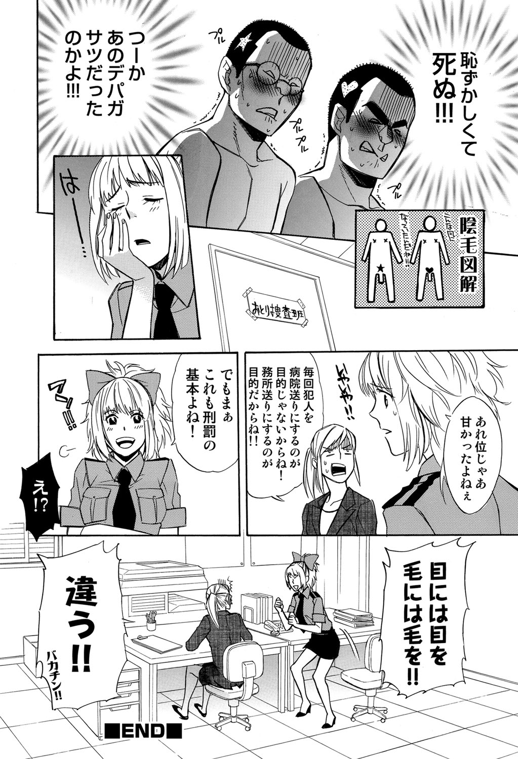【エロ漫画】【エロ漫画】デパートガールばかりを狙ったレイプ事件が発生したので、おとり捜査をする巨乳刑事が犯人に捕まりハメ撮りされながら手マンやファラチオで口内射精ごっくんして生ハメレイプ！【天野タマキ：オトメ刑事七変化】