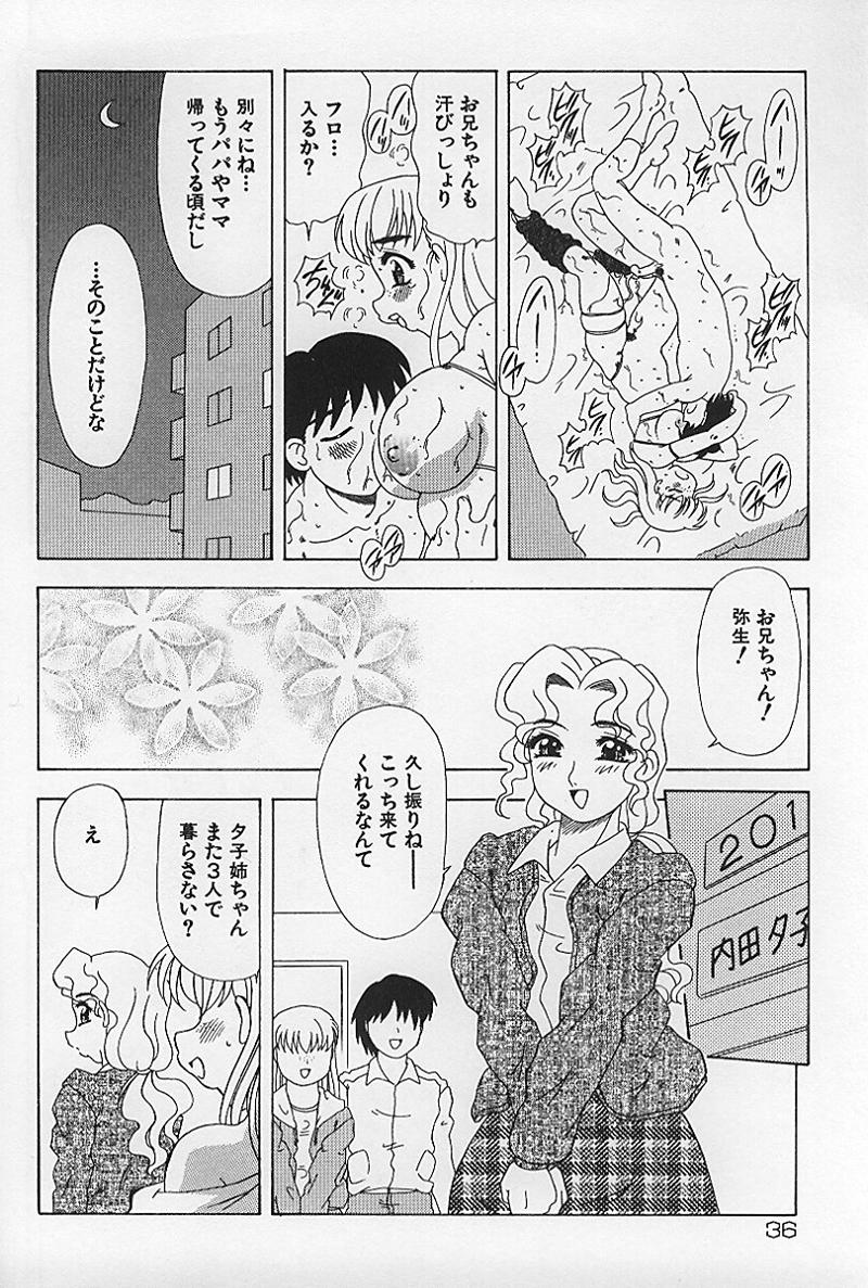 【エロ漫画】【エロ漫画】姉がAVに出ているのを見てオナニーしちゃう兄に嫉妬しちゃう妹…兄をクンニをされてトロ顔で生ハメ近親相姦セックスしちゃう【目白次美：シスタープリンプリン】