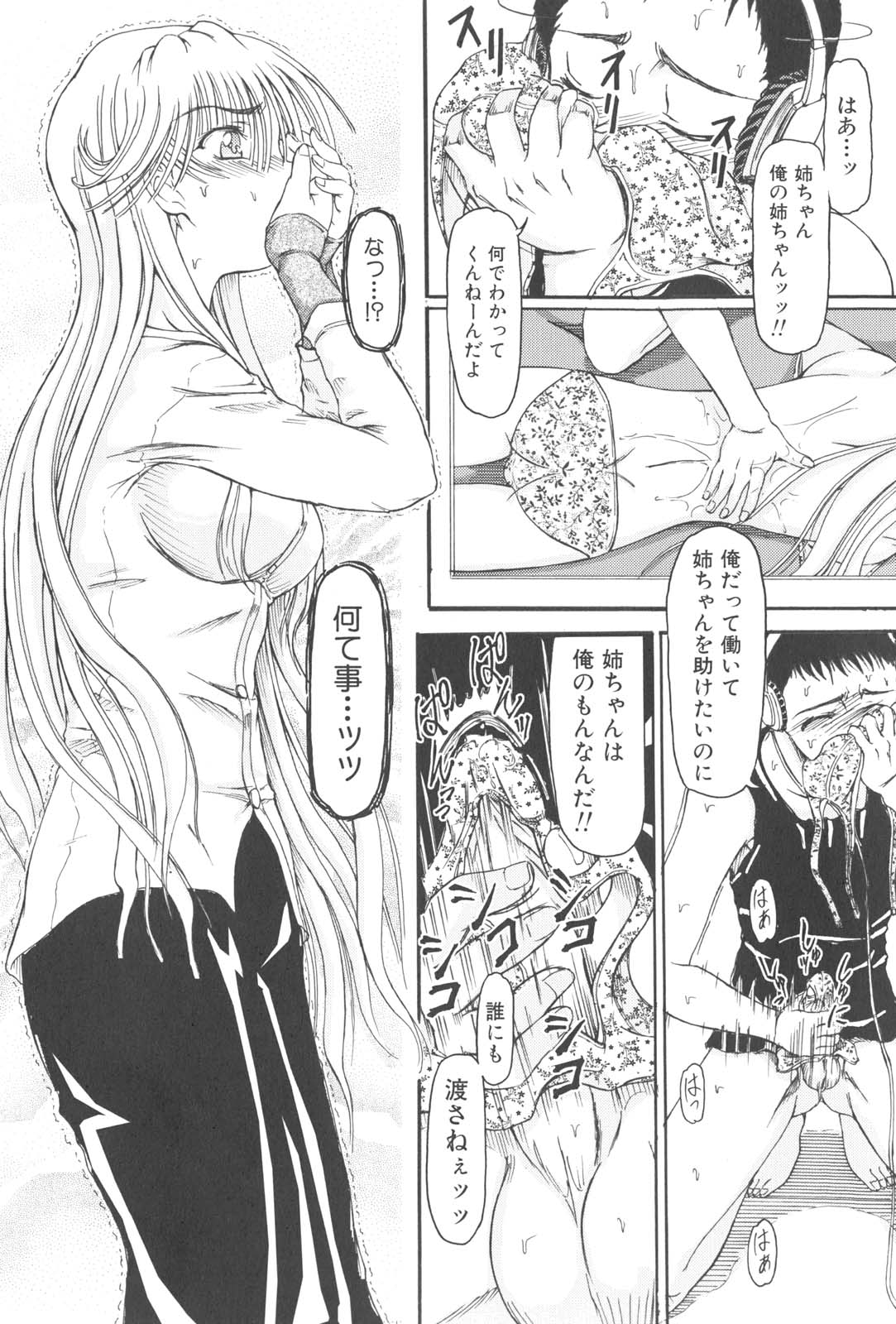 【エロ漫画】【エロ漫画】弟に襲われちゃうお姉さん…フェラや騎乗位で生ハメ中出しいちゃラブセックスで近親相姦セックスしちゃう【藤宮博士：予感】